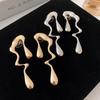 Metal Irregular Water Drop Stud Earrings 2025 Popular Earrings European and American Exaggerated Unique Earrings