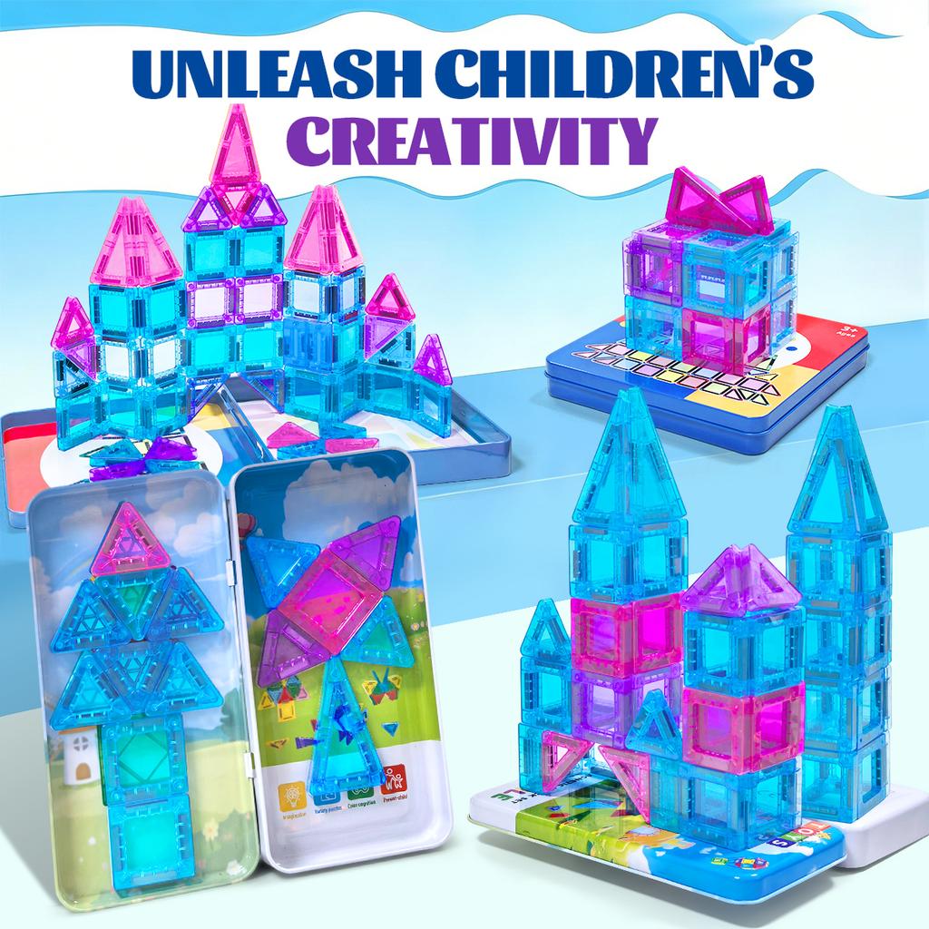 Magnetic Building Colorful Blocks 3D Construction Sets For Kids Boys Girls DIY STEM Montessori Educational Toys Gift