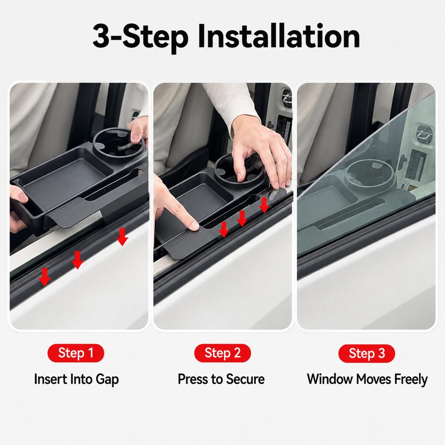 Cup Holder Car Window Storage Rack Cup Holder Phone Holder Side Door Organizer Tray Auto Interior Accessories Cup Holders 5