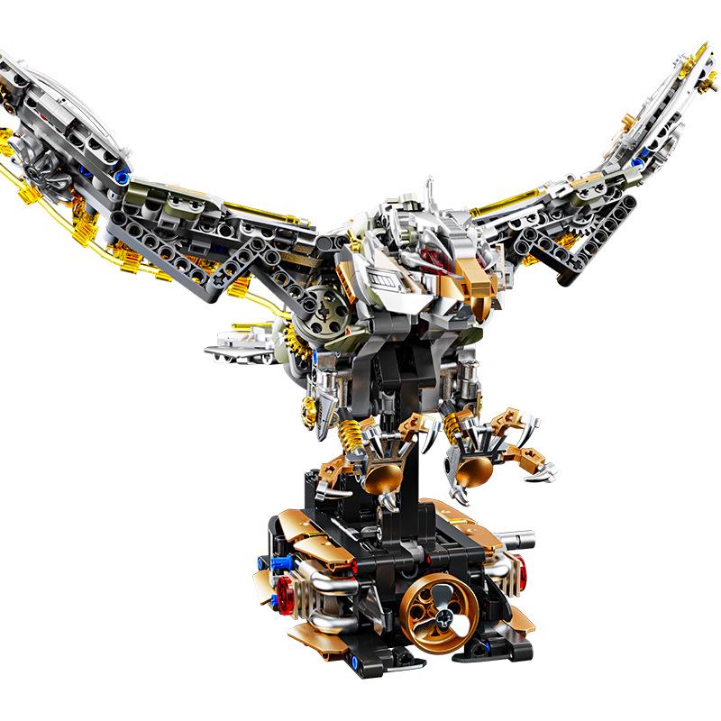 Meiji 13084 Mechanical Eagle Building Blocks - Children's Educational Assembly Toy