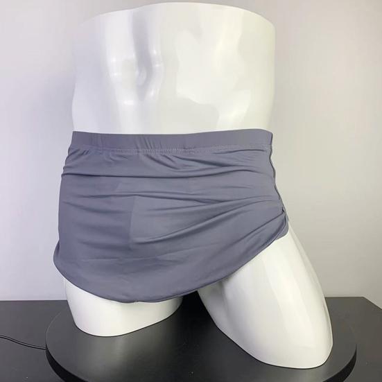 Men Panties Removeable Closure Solid Color Close Fit Low Waist Stretch Ice Silk