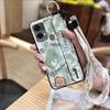 Wristband Waterproof Phone Case For Oukitel C33 Lanyard Cartoon Fashion Design Wrist Strap Anti-dust Ring Kickstand Cute