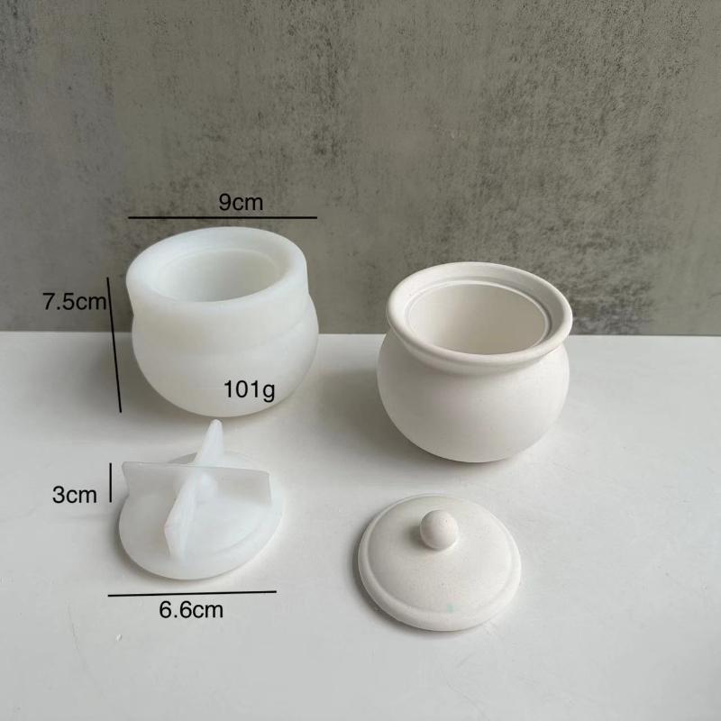 

Jars Silicone Molds with Lid for Epoxy Resin Casting for DIY Jewelry Storage Box, Candy Container,Candle Holder, Home Decoration
