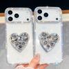 Gem Love Ständer für IPhone17Air Handyhülle für Apple 16E Diamant Glitzerpuder 15Promax