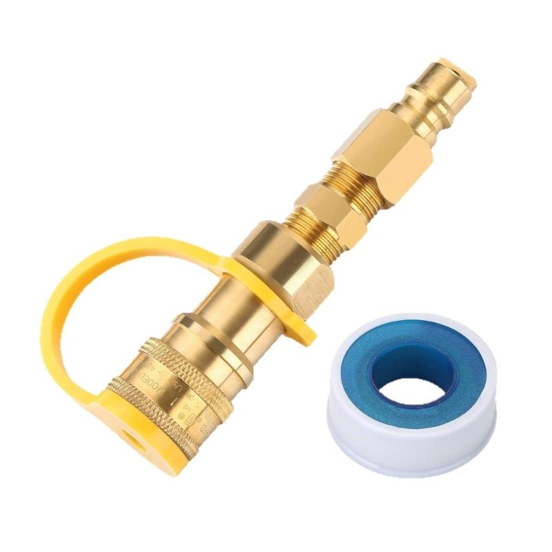 Metal Gas Quick Connecting Fittings Secure Sealing Technology Prevents Leaks Suitable for Outdoor Cooking and Home Use
