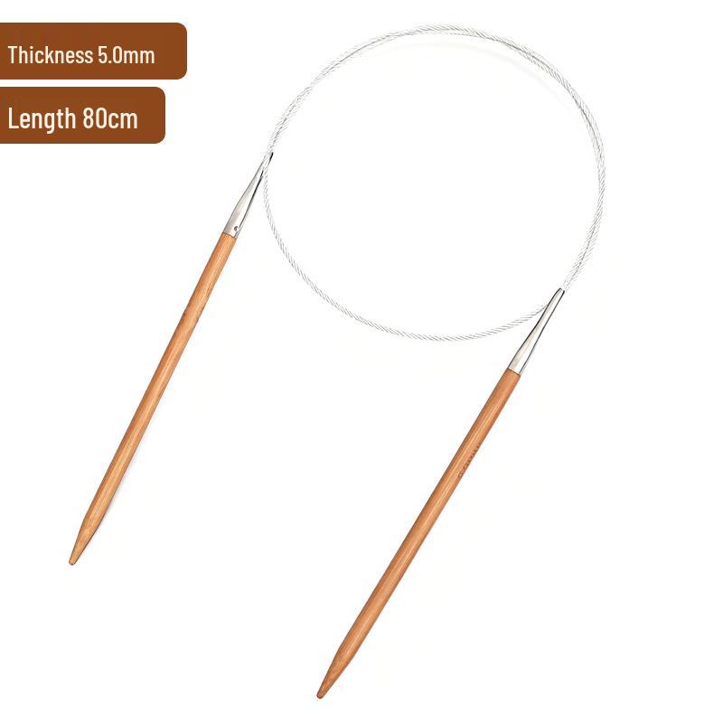 Bamboo & Steel Circular Knitting Needles Set for Sweaters, Scarves, and Sleeves