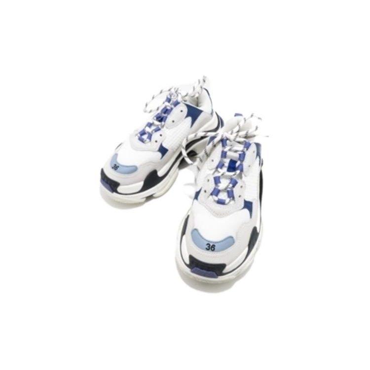 Balenciaga Triple S Trainer 'White Navy Purple' Women's 541641W09OF9095