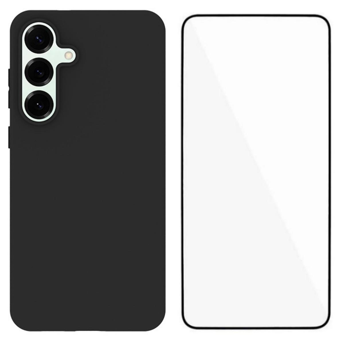 

Для Samsung Galaxy S25 FE Чехол из ТПУ WANLONFENG Серия MS Матовая задняя крышка с закаленным стеклом (Объектив с большим отверстием) Black