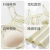 Fenteng [100% cotton with chest cushion] woven round neck vacation style camisole skirt women's nightgown dress
