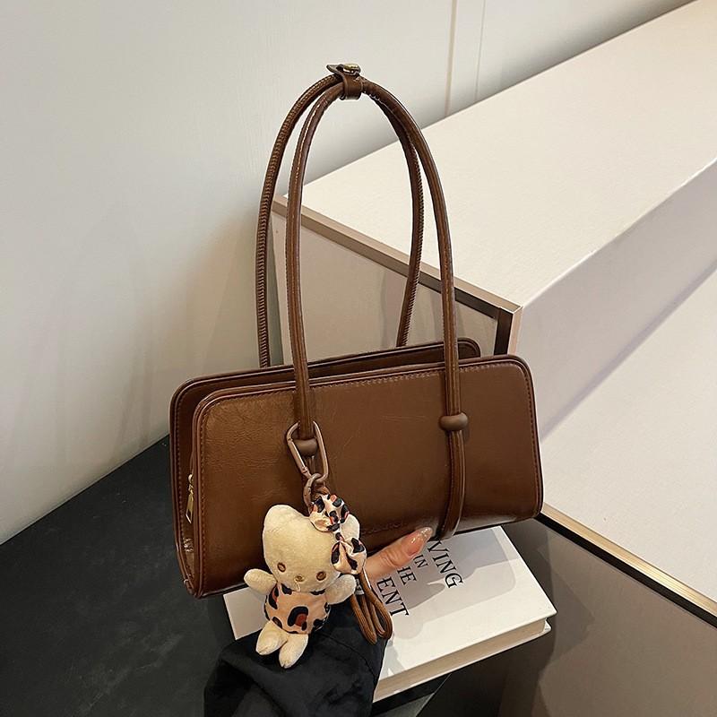 Korean Retro Large-capacity Shoulder Bag Women's 2026 Early Spring New Simple and Fashionable Underarm Bag Commuter Handbag