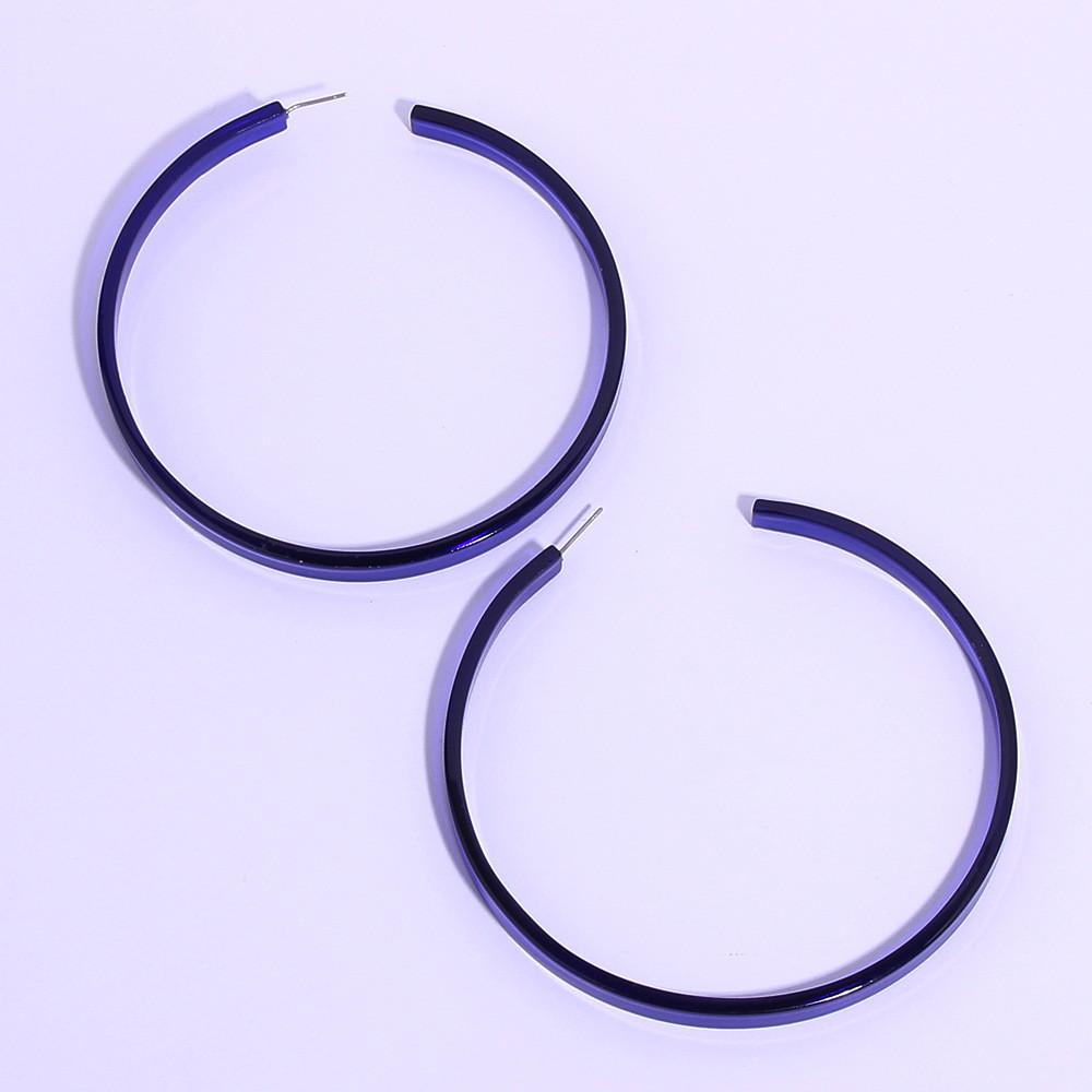 Fashion Large Colorful Acryl Geometric Earrings For Female Street Style Look