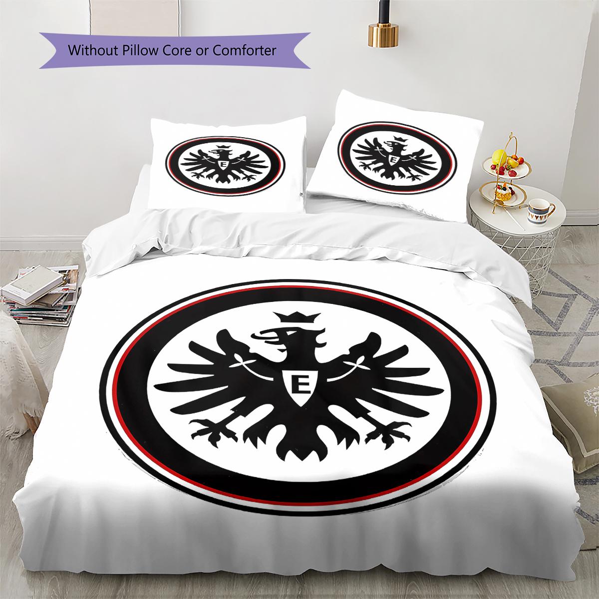 

Frankfurt Football Pattern Bedding,Quilt Set Quilt Cover Pillowcase Home Birthday Gift (1 * duvet cover + 2 * pillowcase, without core) 260x240cm