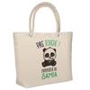 Beach Bag - PLANETEE - Samia Not Touched Panda - Printed Cotton France - Large Capacity - Sturdy Handles
