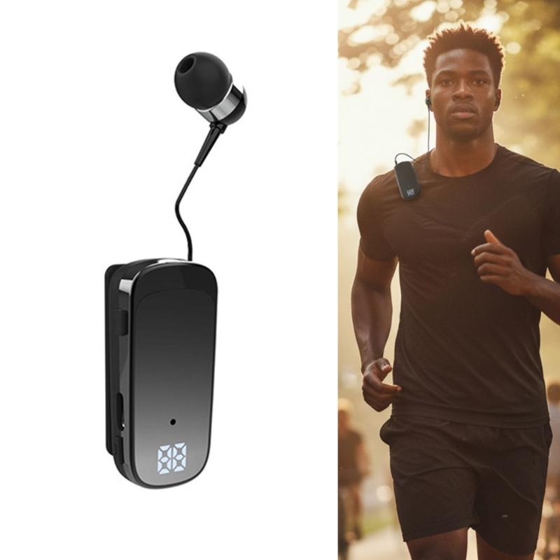 Long Service 20 Hour Life Wireless Bluetooth-compatible Clip Earphone Featuring Vibration Alerts for Hands Easy Calling Use