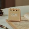 Month Date Display 2026 Mini Desk Calendar Coil Binding Monthly Planner  Daily Planning