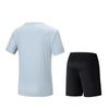 Anta Comfortable Breathable Solid Color Round Neck Short Sleeve T-Shirt And Mid Waist Shorts Casual Sports Set Men sets 952527202-7