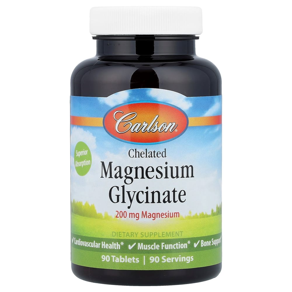 Carlson Labs Chelated Magnesium Glycinate 200mg 90 Tablets
