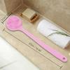 SPITEN Silicone Back Scrubber, Long Handle Soft Bristles Bath Brush with Massage Beads, Body Shower Washing Brush Wet or Dry Cleaning Spa Brushing