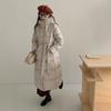 Winter new light ripe belt down jacket women's medium and long knee white duck down thickened slim jacket