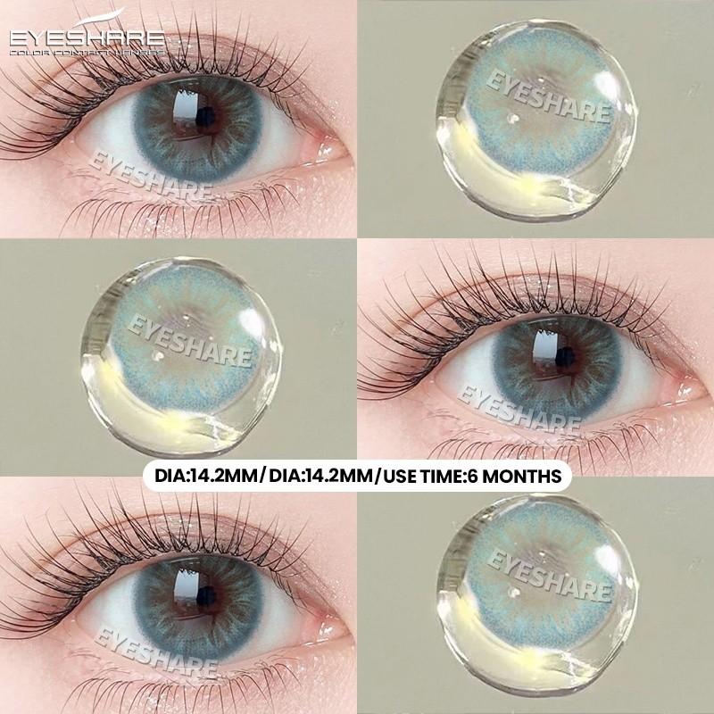 EYESHARE 2pcs CYPRUS Contact Lenses for Eyes Colored Natural 14.2mm Softlens Graded 0.00 Eye Contacts