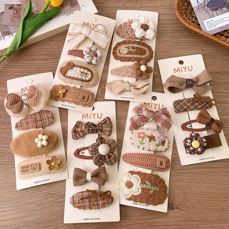 Fashion Coffee Warm Color Basic Hairpin Knit Hairpin Hairpin Hairpin Beautiful Hair Clips in Various Styles