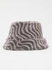 DILETTANTISME Brown Angel Ring Fur Bucket Hat