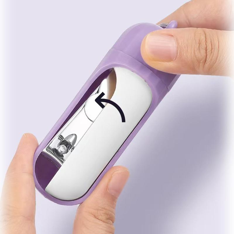 6 Pcs Stainless Steel Nail Cutter Pedicure Scissors Set With Capsule Shaped Storage Box Portable Manicure And Pedicure Tool