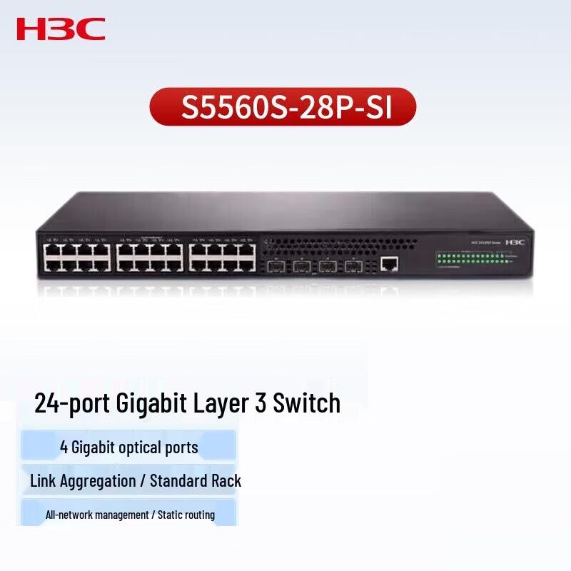 

H3C S5560S-28P-SI 24-Port Gigabit Layer 3 Managed Switch