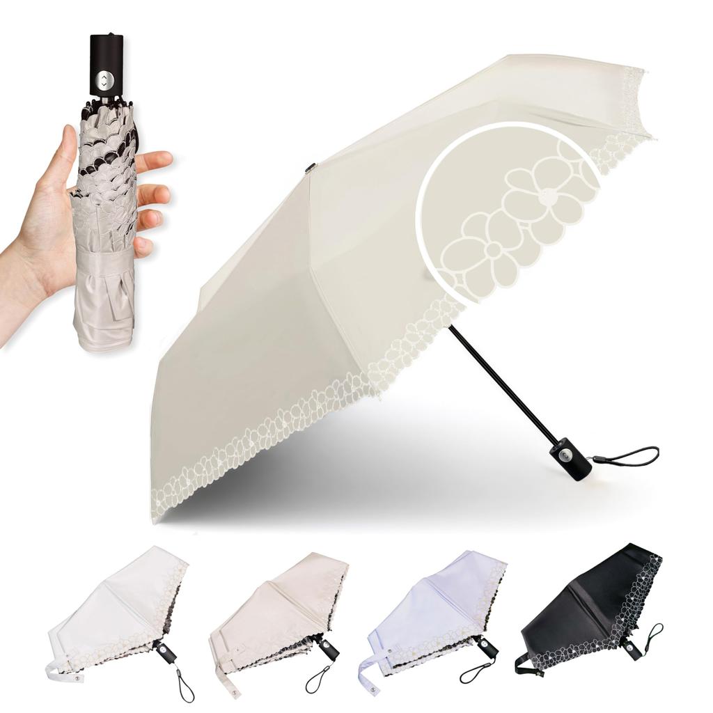 folding parasol with automatic opening and weighing approximately offering UV light and heat and suitable for both sunny and rainy Made of glass this
