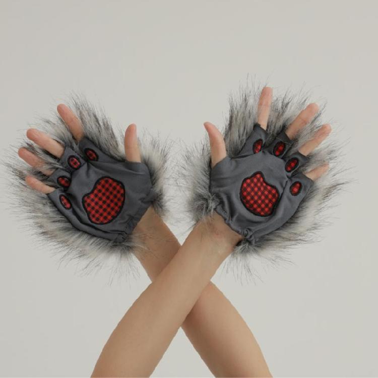 Cats Claw Gloves Fursuit Animal Wolf Foxes Paws Mittens Halloween Cosplay Costume Accessories Therians Gear Women Men