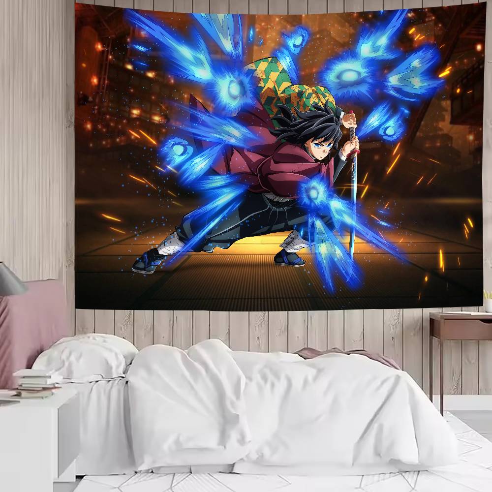 Tapeçaria Legal Quente Anime Demon Slayer Popular Decoração de Quarto Tapeçaria de Parede Sala de Arte Decoração de Casa Arte de Parede Decoração