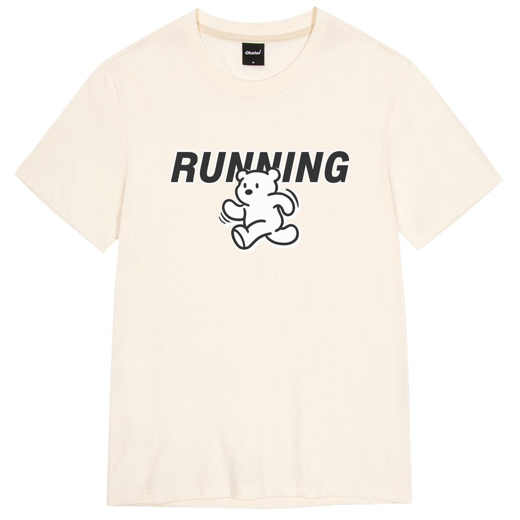 OKSTAR Running Teddy Bear Short Sleeve T-Shirt (Type A)