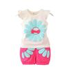 Korean-Style Summer Floral Vest & Shorts Set for Girls (0-4 Years)