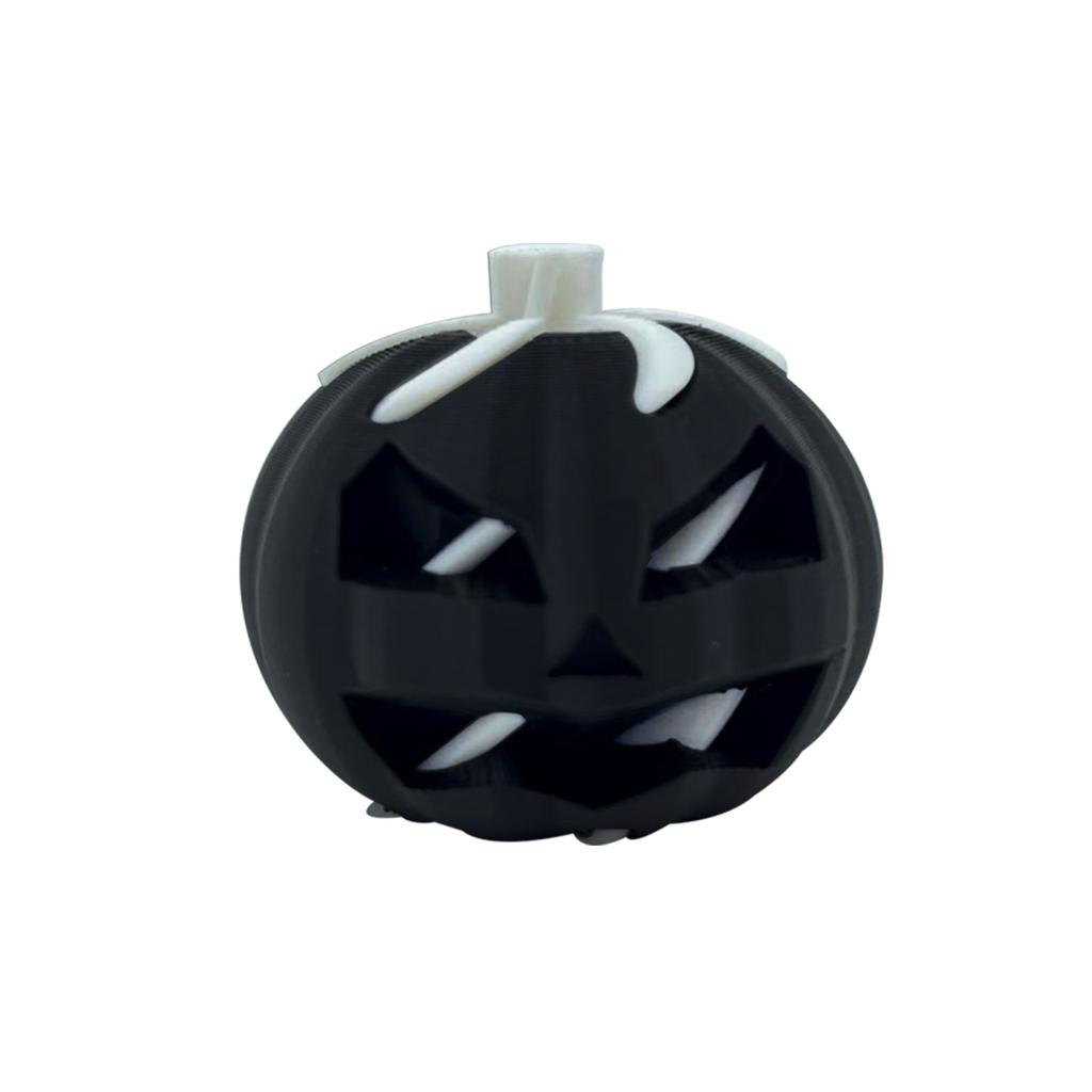 Halloween Black Pumpkin LED Light -O'-Lantern Decoration for Indoor & Outdoor Festivities, Battery Operated