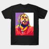 Herren Schwarzes T-Shirt mit Aufdruck George Kittle Kein-Schnitt Transferpapier Druck Baumwoll-T-Shirt