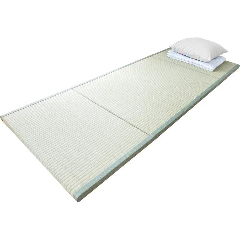 Japanese Tatami Mattress Folding Rectangle Straw Mat for Yoga And Sleeping Portable 3cm Thick Comfortable Sleeping Mat