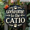 2D Flat Aluminum Vintage-style Signboard Wall Decoration with Paw Print Design, 7.87 Inches X 7.87 Inches. Ideal for Cat Lovers and Pet Rooms. Can Be
