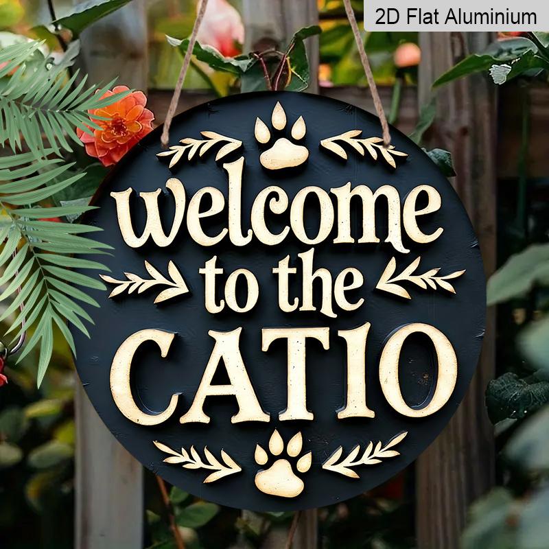 

2D Flat Aluminum Vintage-style Signboard Wall Decoration with Paw Print Design, 7.87 Inches X 7.87 Inches. Ideal for Cat Lovers and Pet Rooms. Can Be 1pc