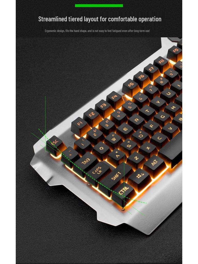 Viper K18 Luminous Metal Wired Gaming Keyboard
