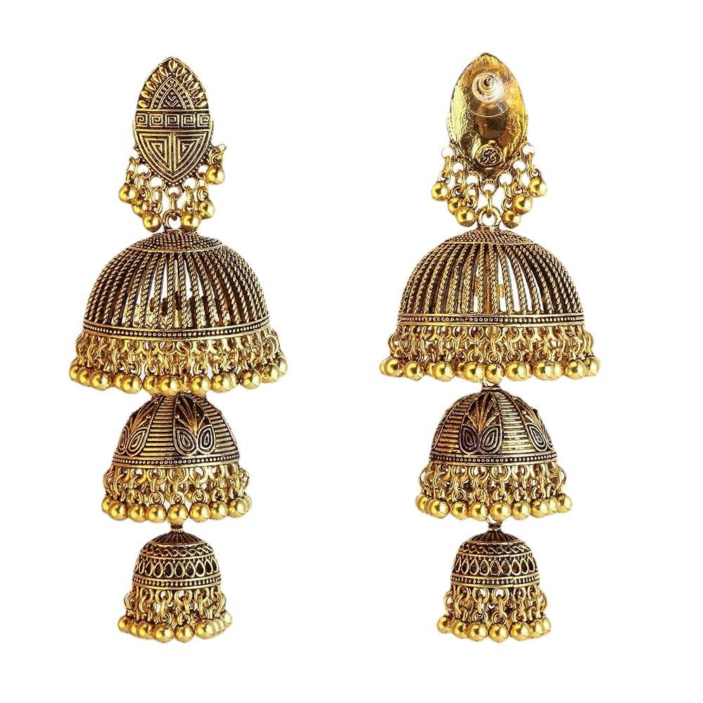 

Ethnic Style Vintage Jewellery Earrings Women Retro Dangle Birdcage Carved Earing