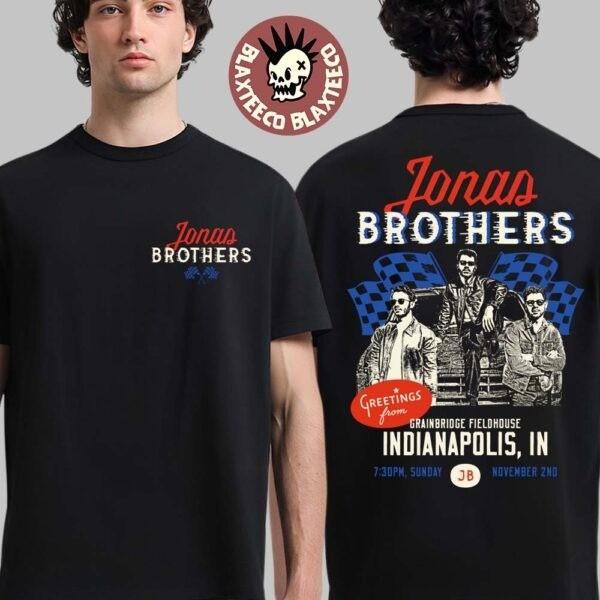 

Jonas Brothers Indianapolis 2025 Event Tee Gainbridge Fieldhouse TShirt Unisex T-Shirt S