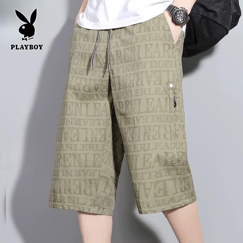 PLAYBOY Men s Retro Multi-Pocket Cargo Shorts 4XL