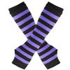 Gestreeepte Vingerloze Armwarmers, Gebreide Armhoezen met Duimgat voor Cosplay & Feest