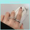 Elegant S925 Silver Geometric Ring For Women Stylish Korean Design Adjustable Size