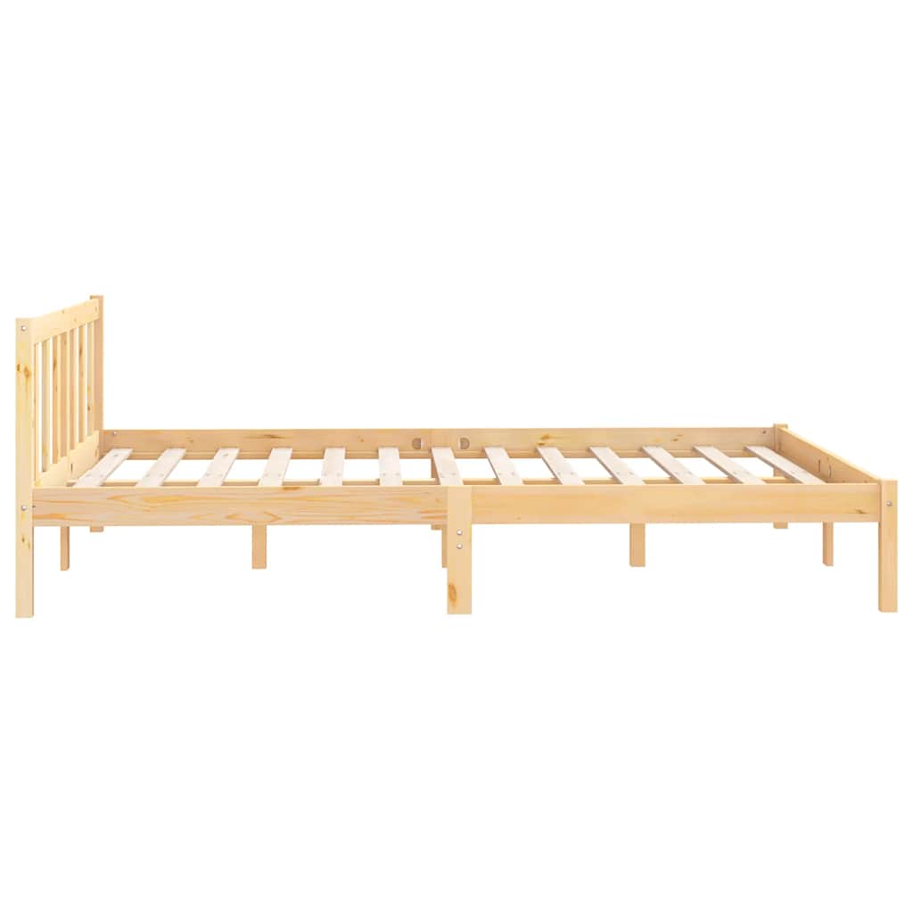 Solid Wood Bed Frame Pine Wood 160 X 200 Cm