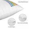 Floral Arch Rainbow Square Pillowcase Polyester Linen Velvet Printed Zip Decorative Throw Pillow Case Car Cushion Cover