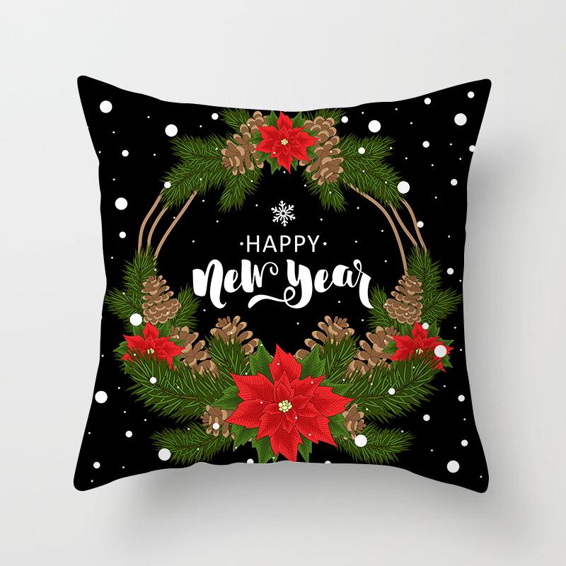 

New Christmas Pillowcase Festive Home Decoration Gift Sofa Pillowcase 45*45cm