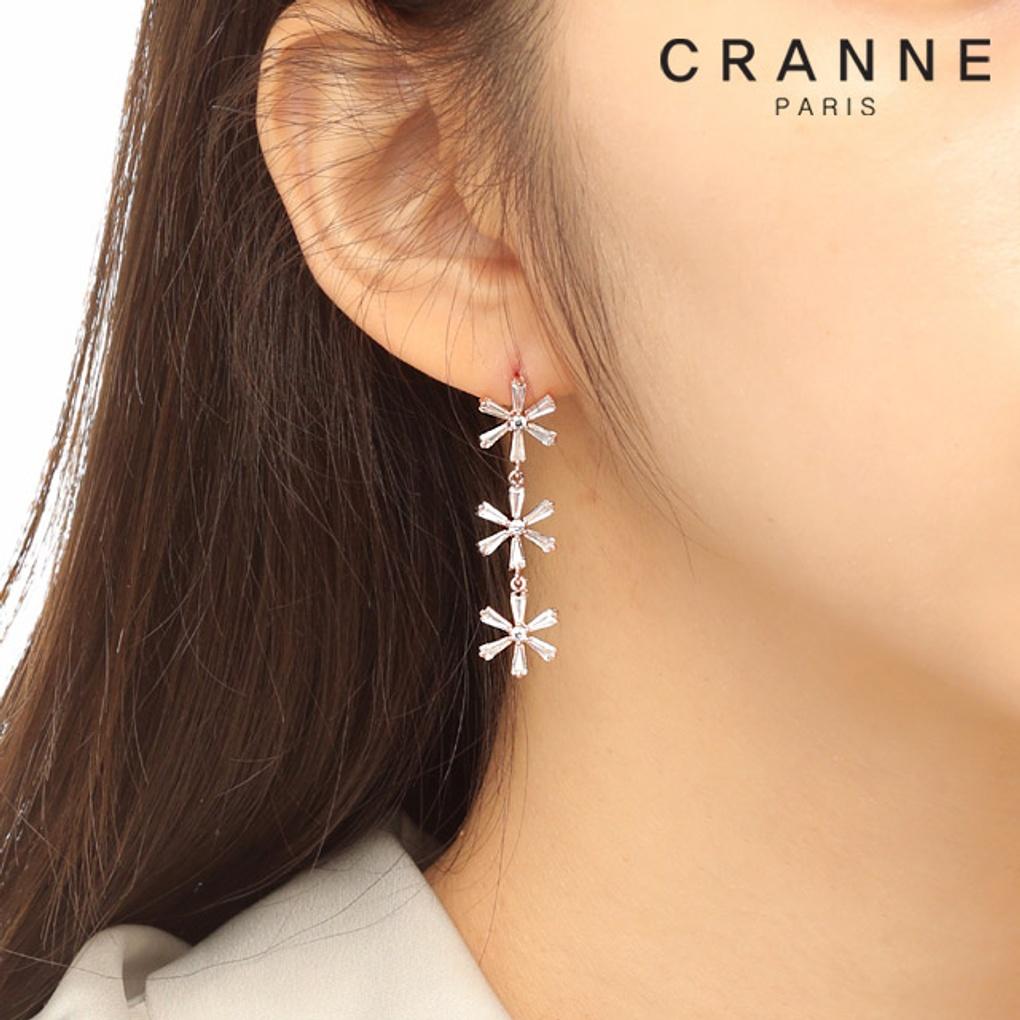 Flower Cubic Drop Earrings C24EB298