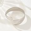 Water Drop Shape Open Cuff Bracelet - Polished Punk Metal Jewelry for Daily Wear