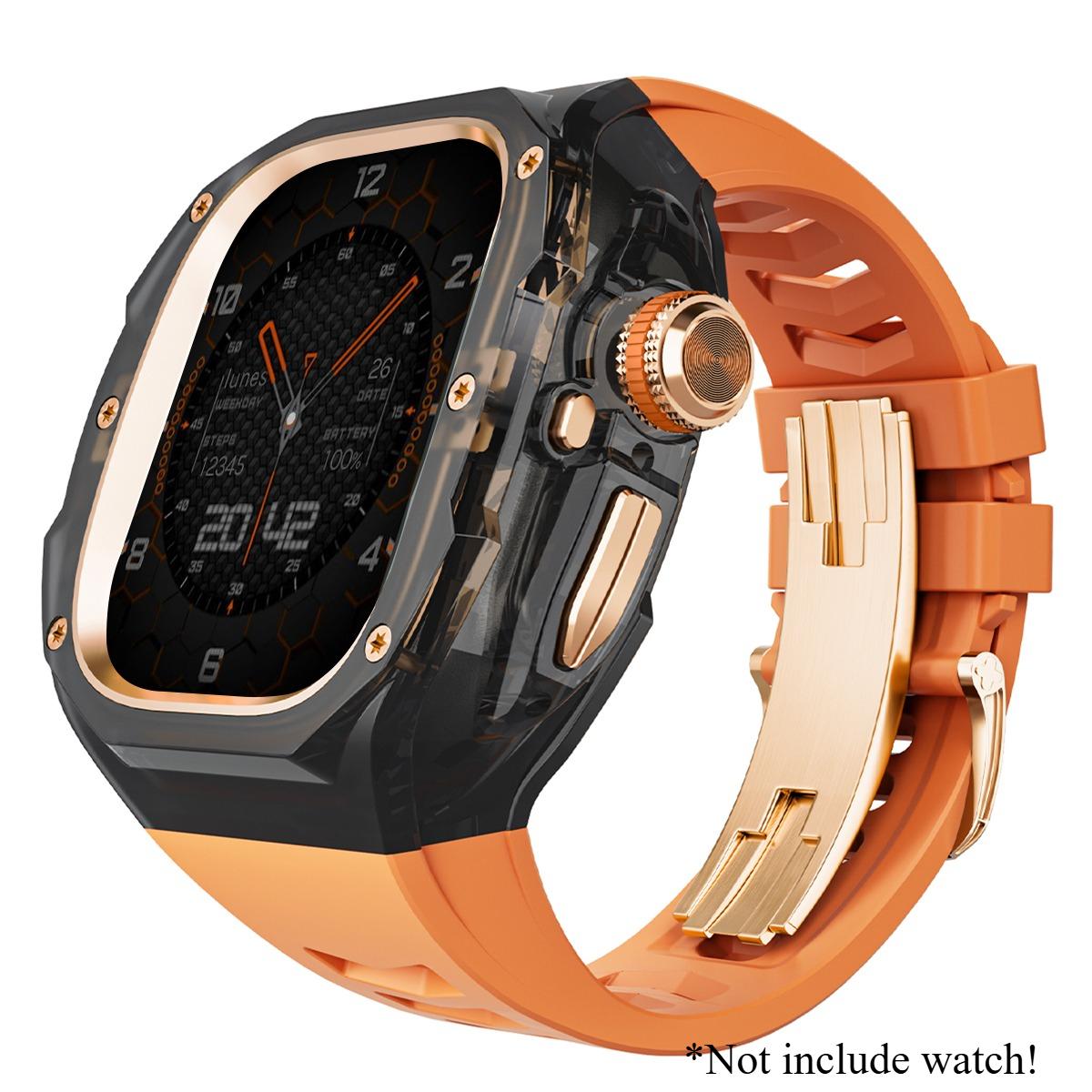 

Розкішний набір для модифікації для Apple Watch Ultra 3 49 мм Спортивний гумовий ремінець для iWatch Series Ultra 2 1 49 мм Корпус «Льодовик» Набір для переоснащення For Ultra 2 49MM